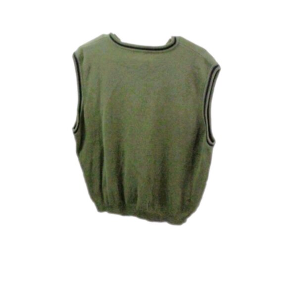 Chaps Men's Olive Green/Black Sleeveless Sweater Vest Size XL - Picture 2 of 2